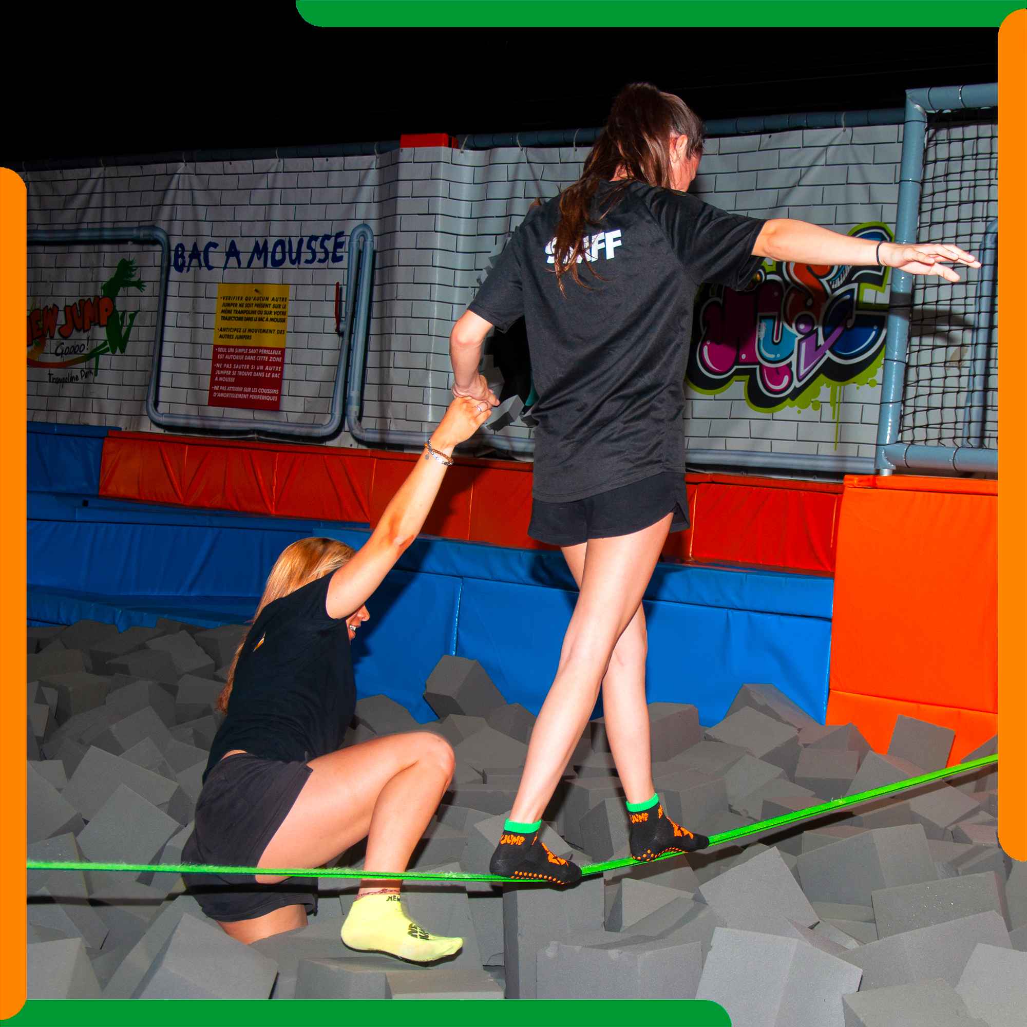 Zone de saut du trampoline park New Jump Langon