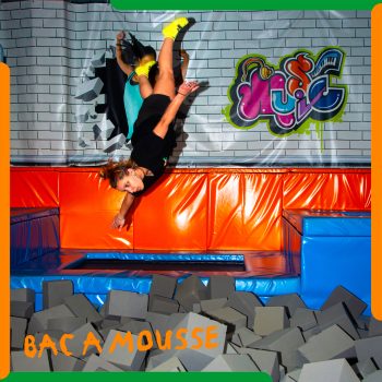 Espace du trampoline park New Jump Langon